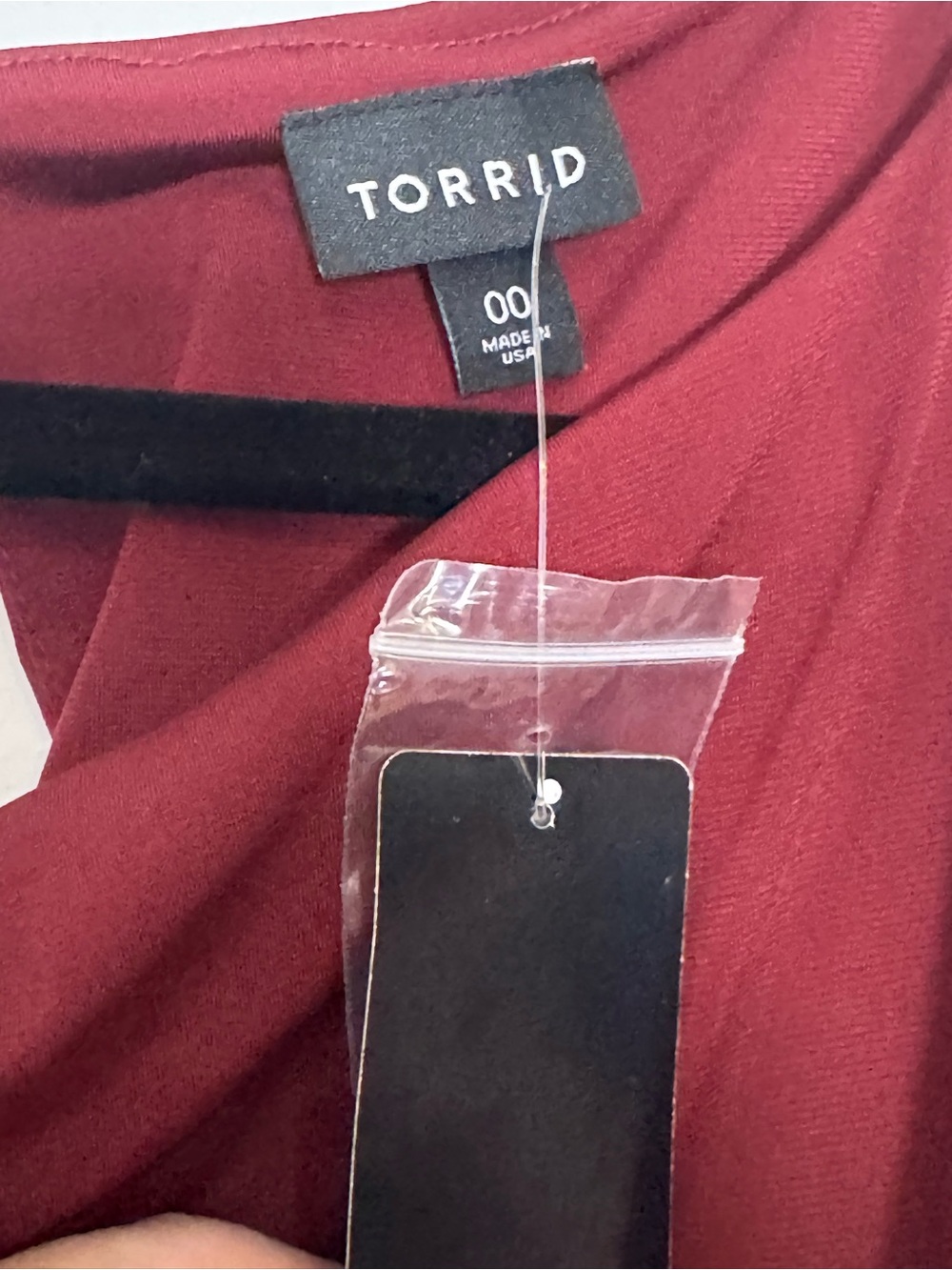 Torrid Burgundy Ruched Bodycon Dress Cocktail Studio Knit Size 00 NWT - Picture 4 of 7